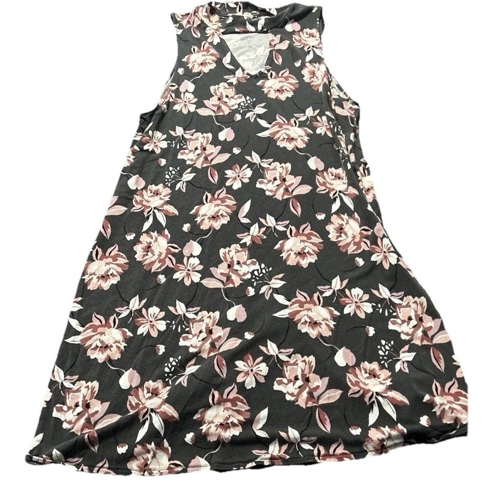 Aeropostale Women's Size XS Black Pink Floral Sleeveless Casual Dress (32)